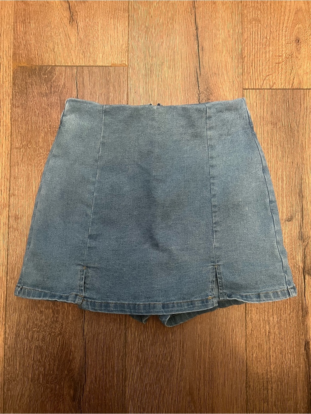 Denim Mini Skort- Blue